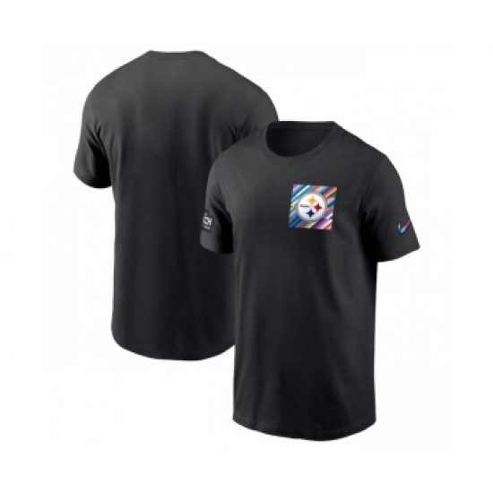 Men's Pittsburgh Steelers Black 2023 Crucial Catch Sideline Tri-Blend T-Shirt