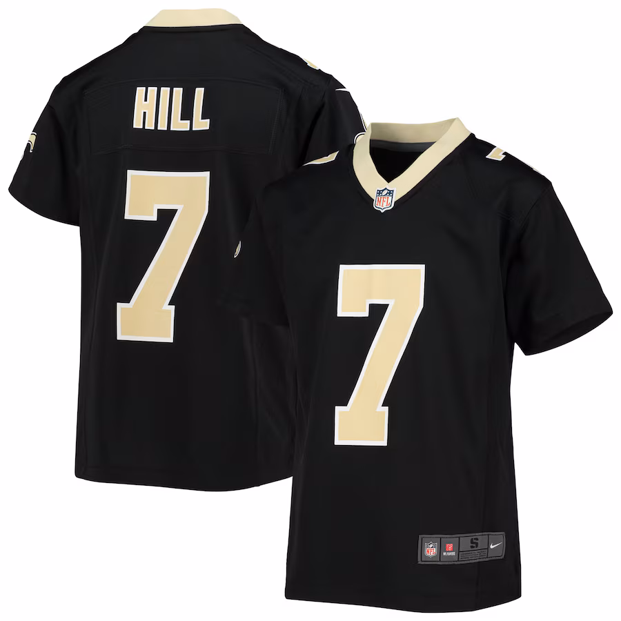 Youth New Orleans Saints Taysom Hill Nike Black Game Jersey