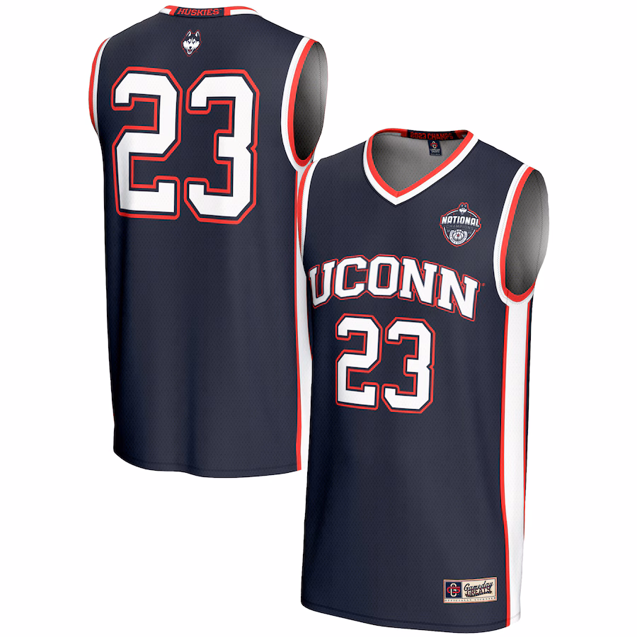 Men's GameDay Greats  Navy UConn Huskies 2023 NCAA Men's Basketball National Champions Lightweight Basketball Jersey