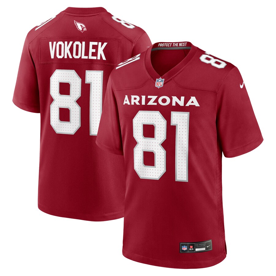 Men's Arizona Cardinals Travis Vokolek Nike Cardinal Team Game Jersey