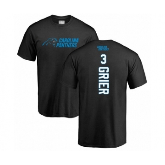 Football Carolina Panthers #3 Will Grier Black Backer T-Shirt