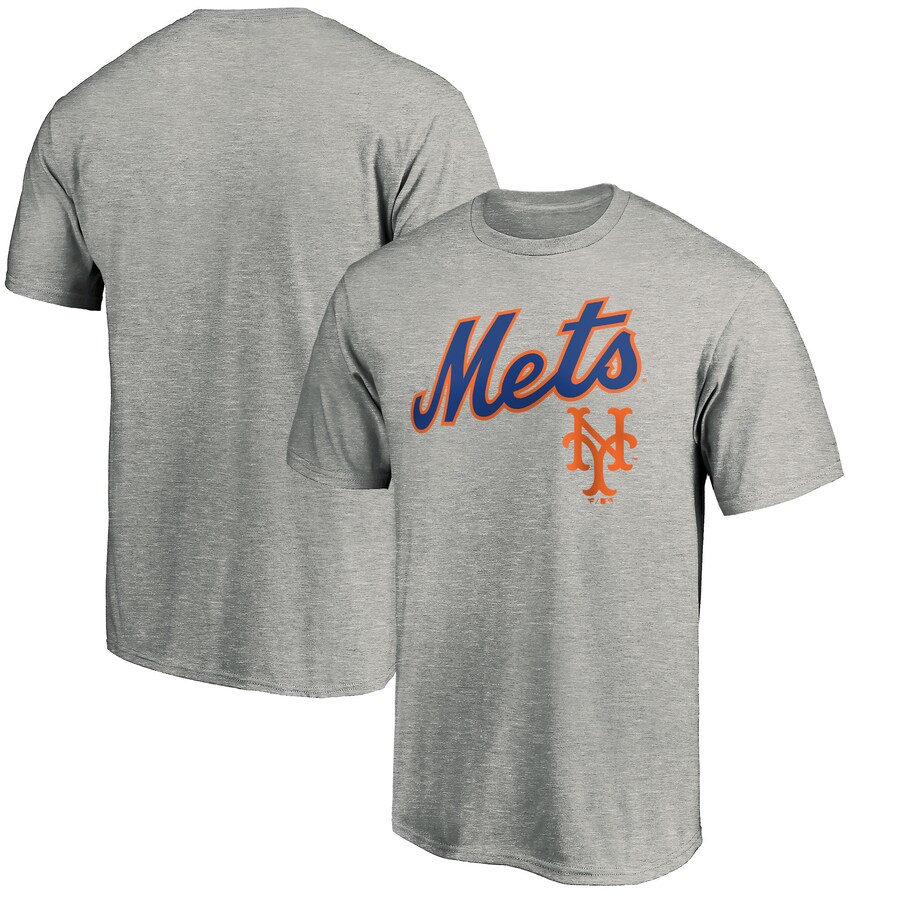 Men's New York Mets Heather Gray Team Wahconah T-Shirt