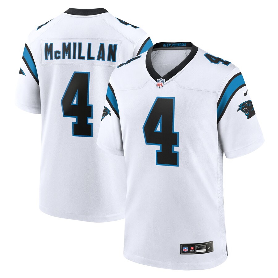 Men's Carolina Panthers Tetairoa McMillan Nike White Game Jersey