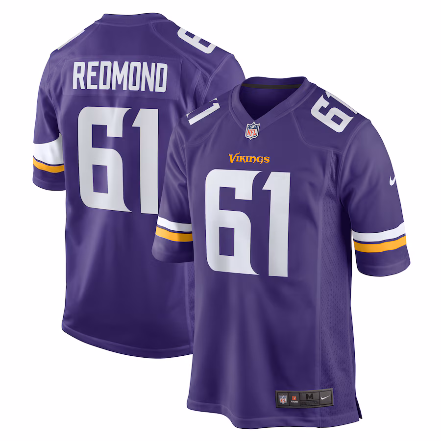 Men's Minnesota Vikings Jalen Redmond Nike Purple Game Jersey