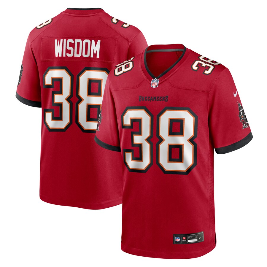 Men's Tampa Bay Buccaneers Rashad Wisdom Nike Red Team Game Jersey