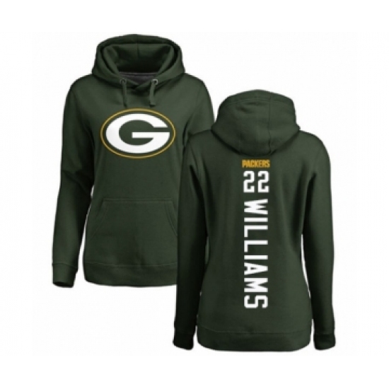 Football Women's Green Bay Packers #22 Dexter Williams Green Backer Hoodie