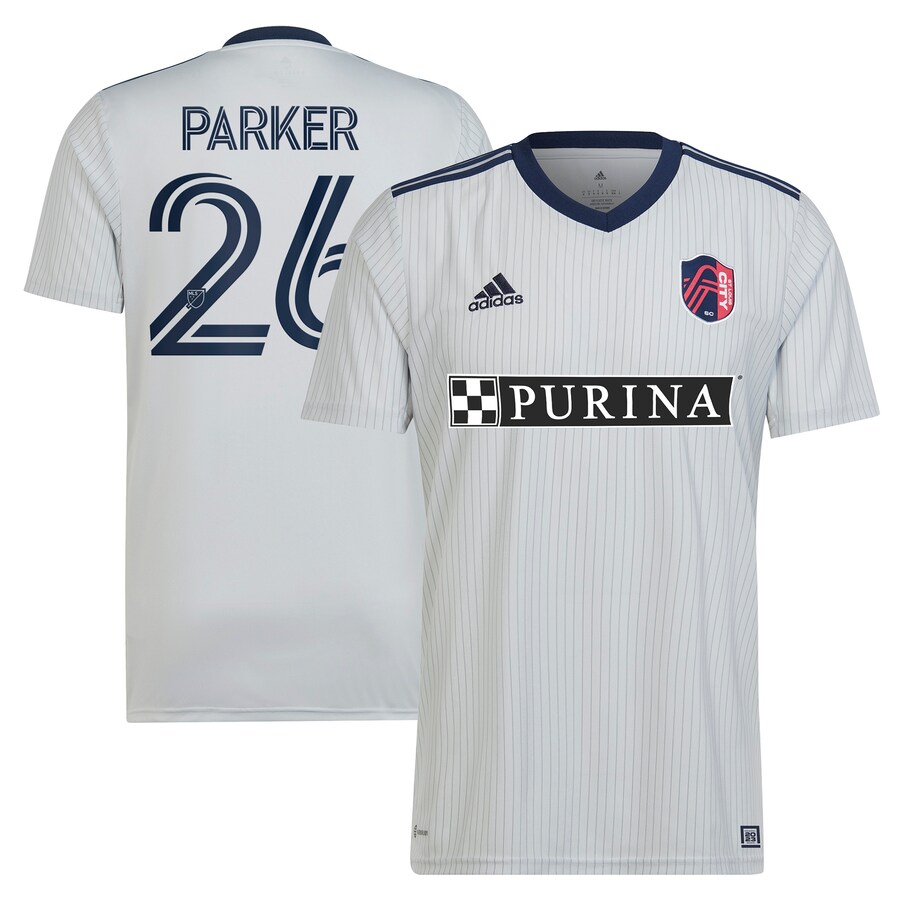 Men's St. Louis City SC Tim Parker adidas Gray 2023 The Spirit Kit Replica Jersey