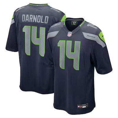 Youth Seattle Seahawks Sam Darnold Nike College Navy Game Player Jersey