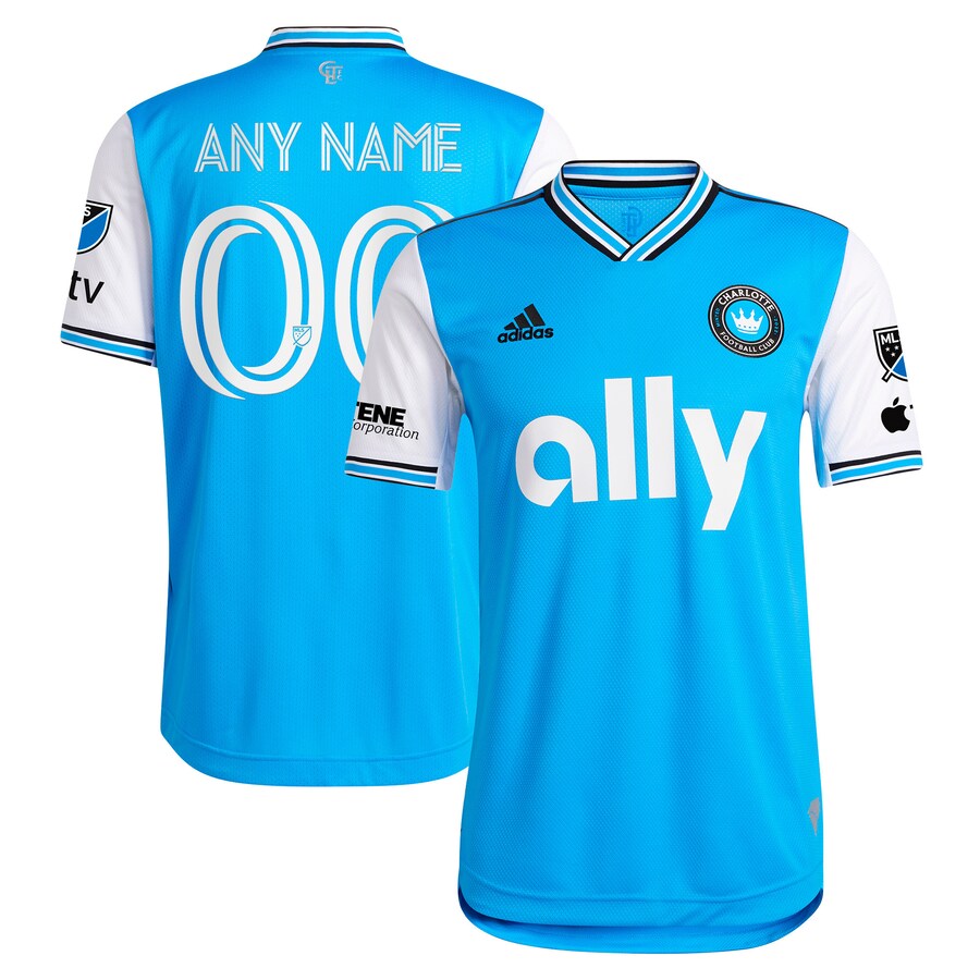Men's Charlotte FC  adidas Blue 2023 Newly Minted Authentic Custom Jersey