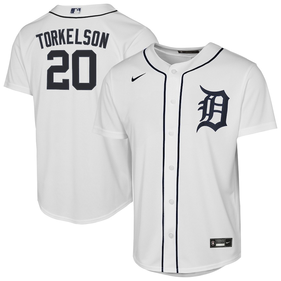 Youth Detroit Tigers Spencer Torkelson Nike White Home Replica Player Jersey