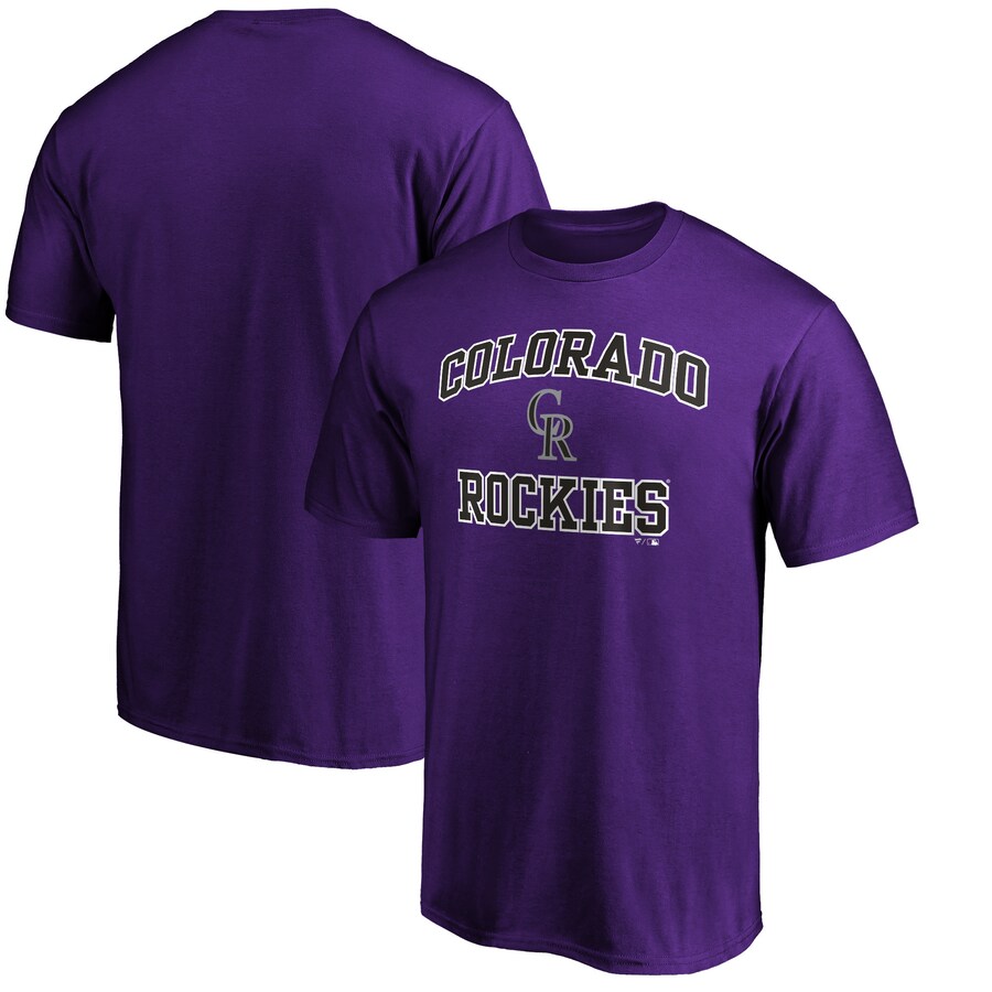 Men's Colorado Rockies Purple Heart & Soul T-Shirt