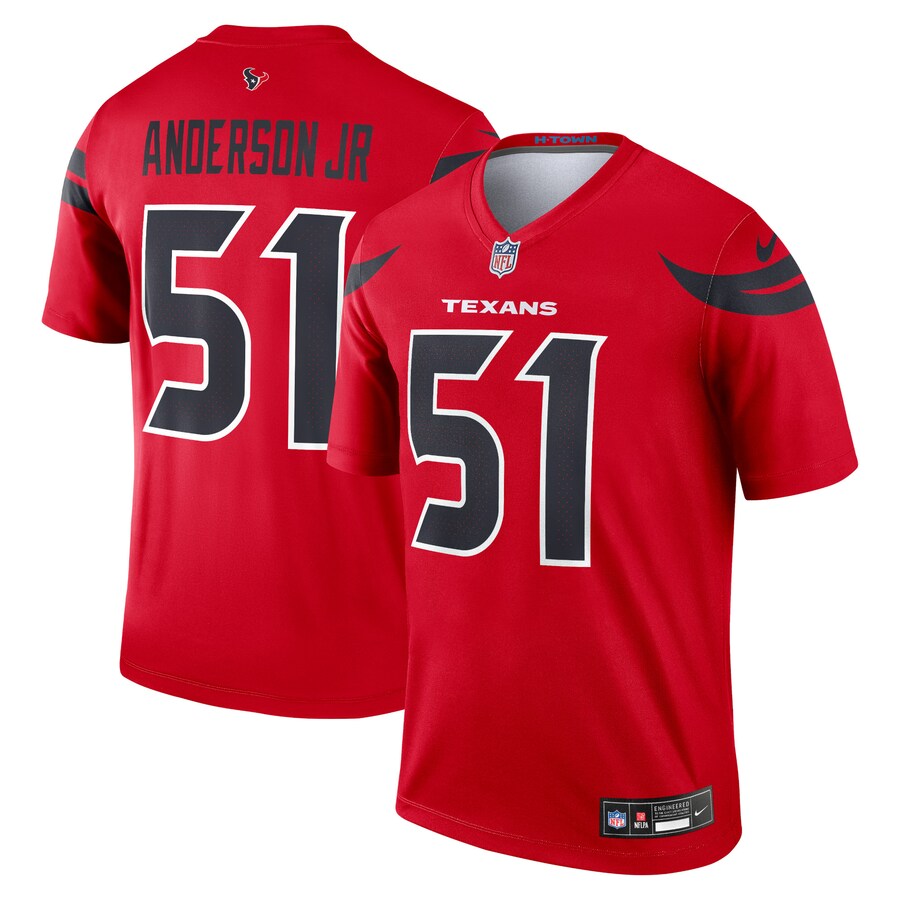 Men's Houston Texans Will Anderson Jr. Nike Red Alternate Legend Player Performance Top