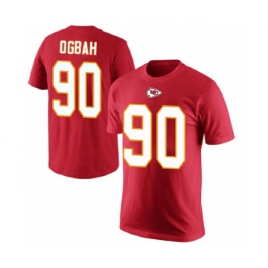 Football Men's Kansas City Chiefs #90 Emmanuel Ogbah Red Rush Pride Name & Number T-Shirt
