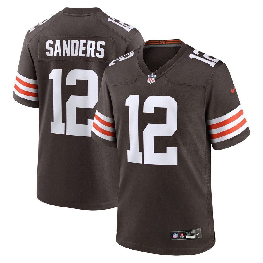 Men's Cleveland Browns Shedeur Sanders Nike Brown 2025 NFL Draft Game Jersey