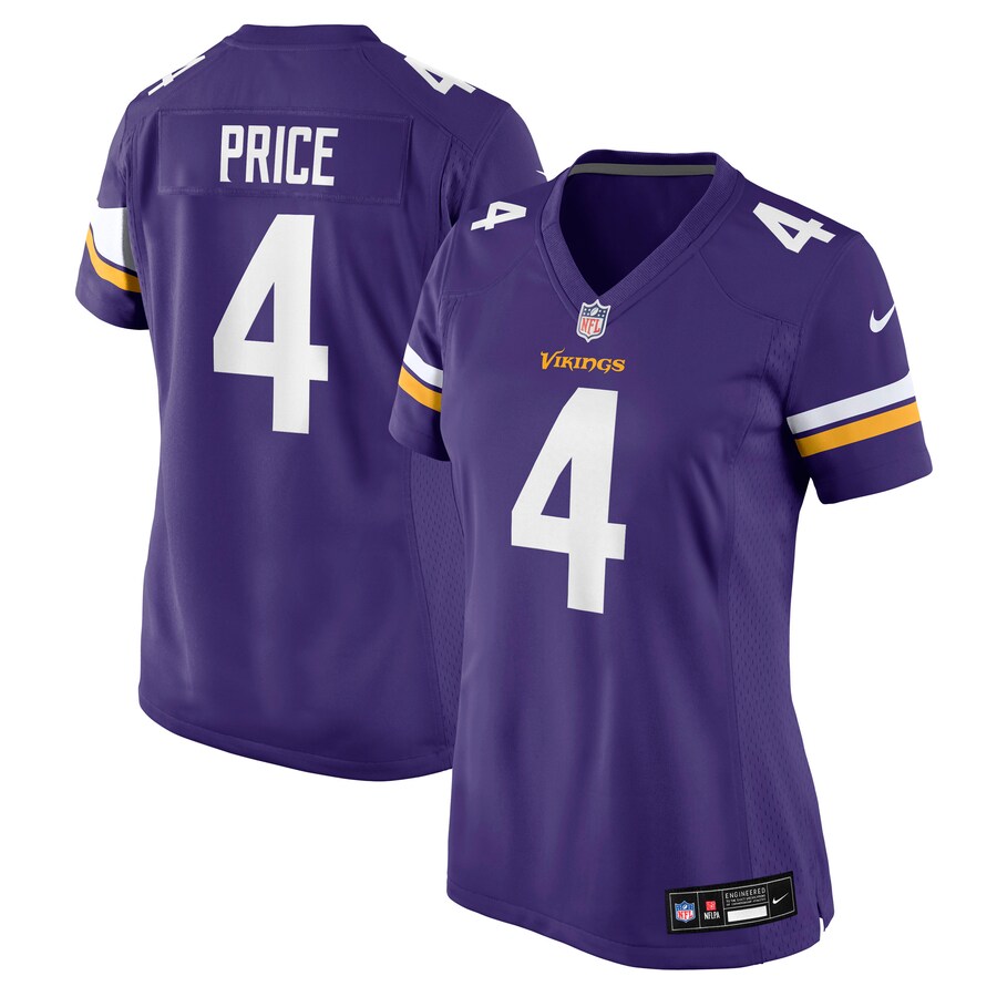 Women's Minnesota Vikings Myles Price Nike Purple Team Game Jersey