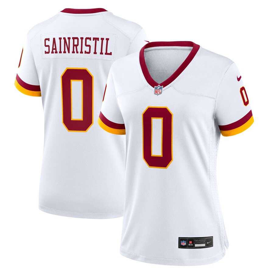 Women's Washington Commanders Mike Sainristil Nike White Game Super Bowl Era Jersey