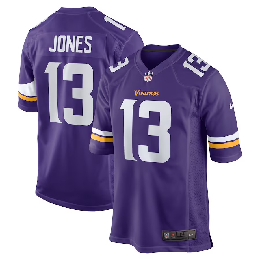 Men's Minnesota Vikings Daniel Jones Nike Purple Team Game Jersey