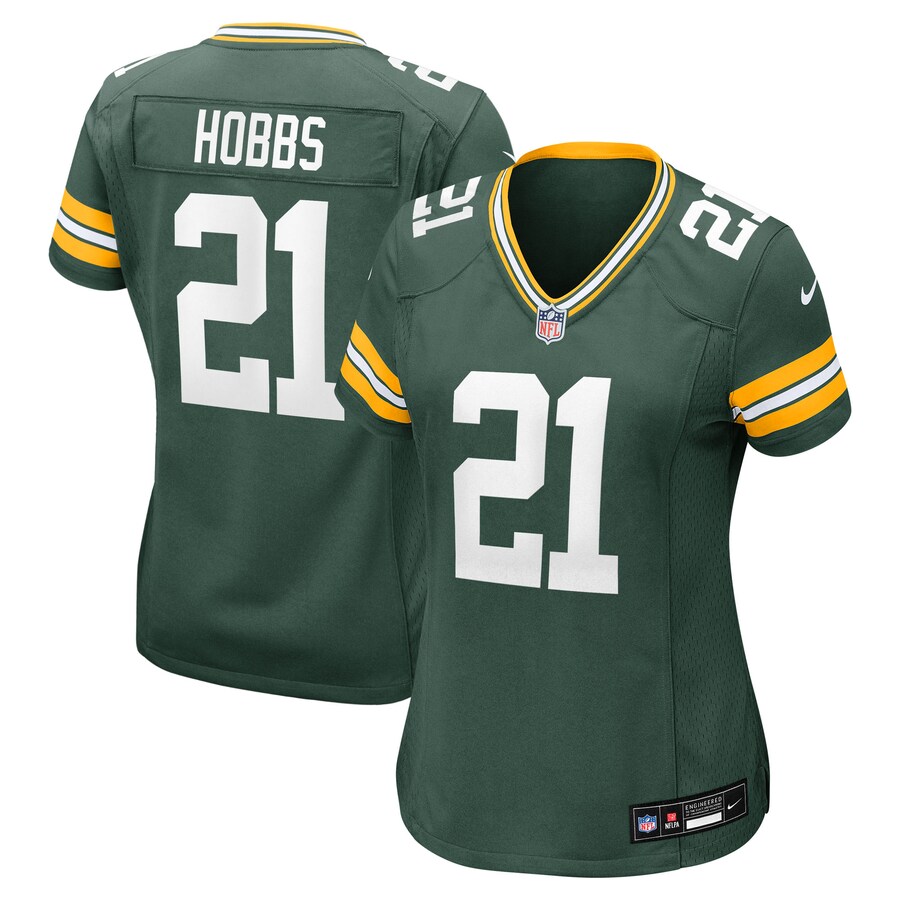 Women's Green Bay Packers Nate Hobbs Nike Green Team Game Jersey