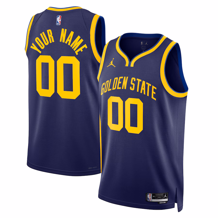 Unisex Golden State Warriors Jordan Brand Blue 2022/23 Swingman Custom Jersey - Statement Edition