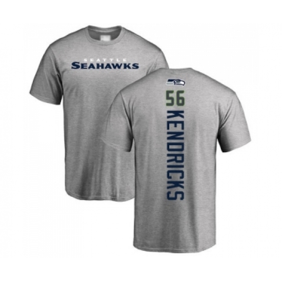 Football Seattle Seahawks #56 Mychal Kendricks Ash Backer T-Shirt