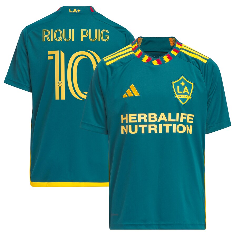 Youth LA Galaxy Riqui Puig adidas Green 2024 LA Kit Replica Player Jersey
