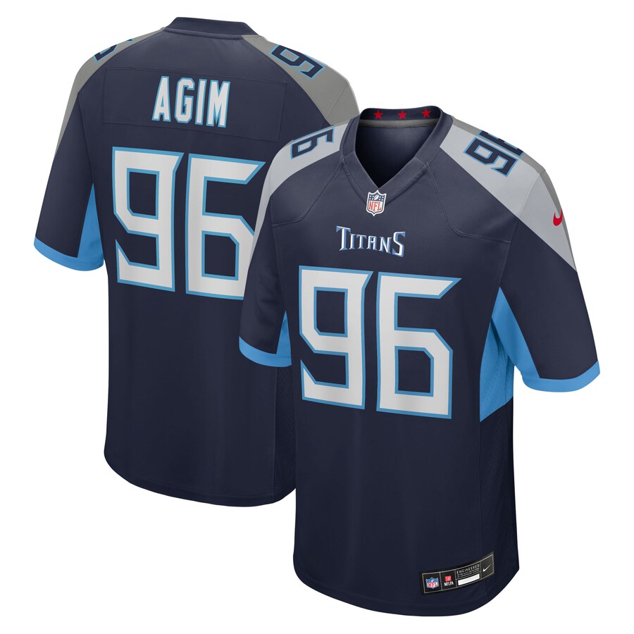 Men's Tennessee Titans McTelvin Agim Nike Navy Team Game Jersey