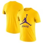 Men's Los Angeles Lakers Nike Gold Essential Jumpman T-Shirt