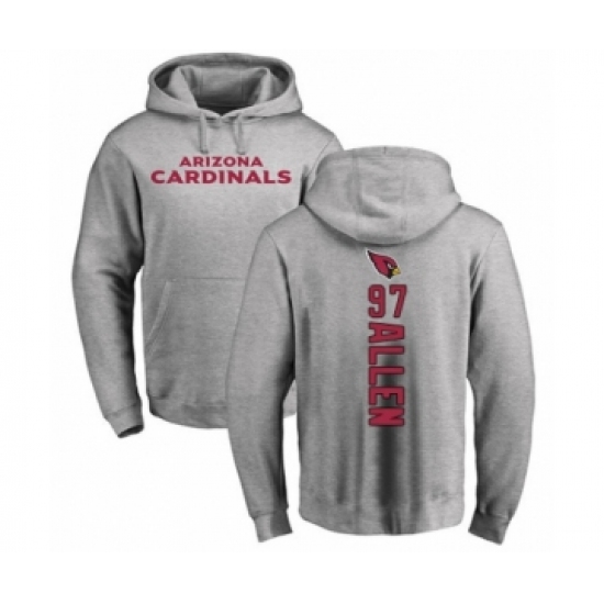 Football Arizona Cardinals #97 Zach Allen Ash Backer Pullover Hoodie