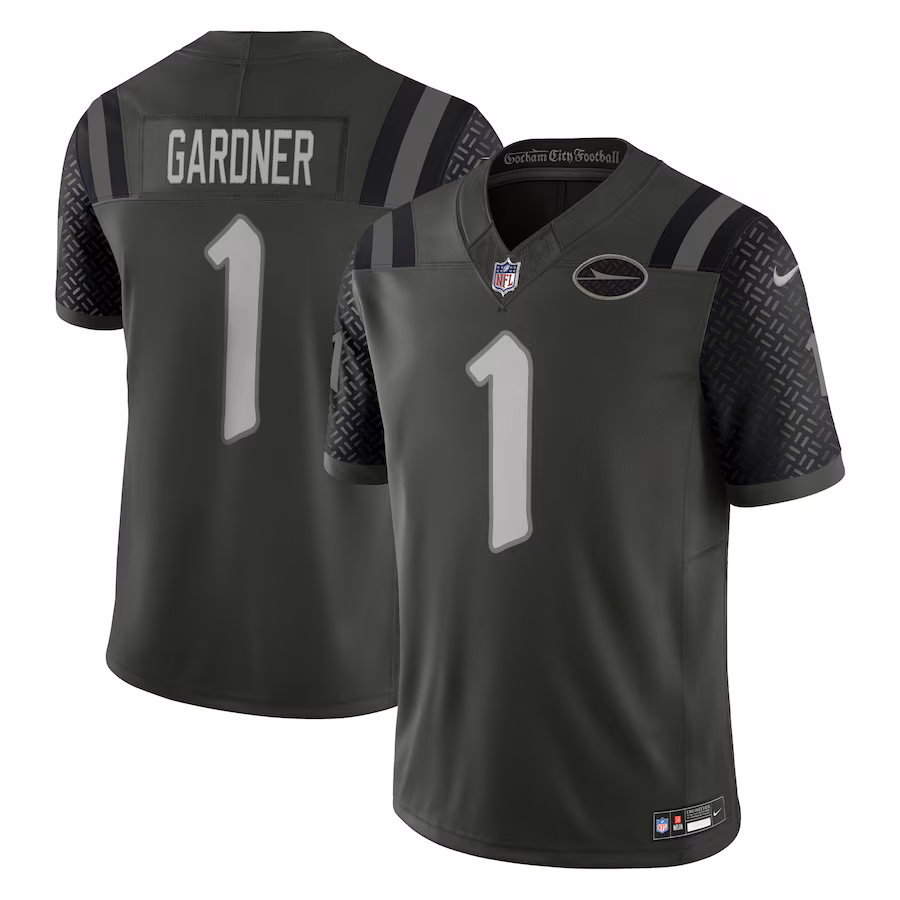 Men's New York Jets Ahmad Sauce Gardner Nike Gotham Green 2025 Rivalries Collection Limited Jersey