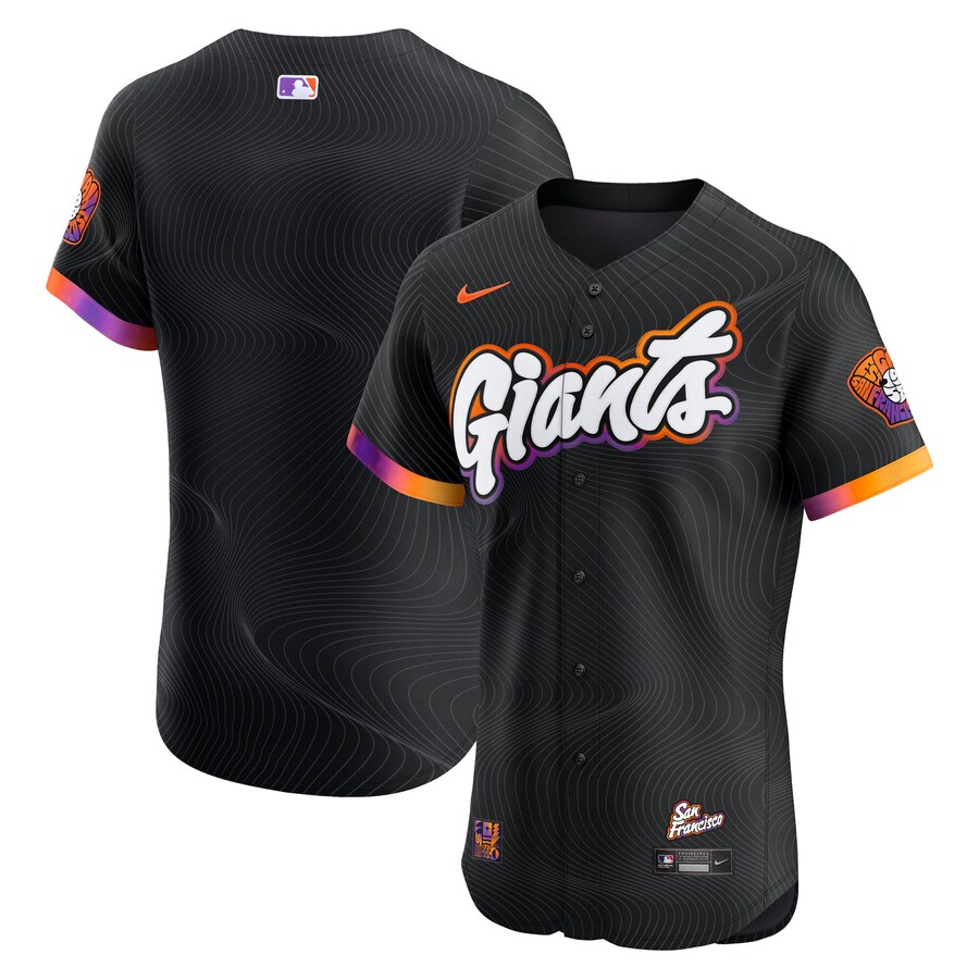 Men's San Francisco Giants Nike Anthracite 2025 City Connect Elite Jersey