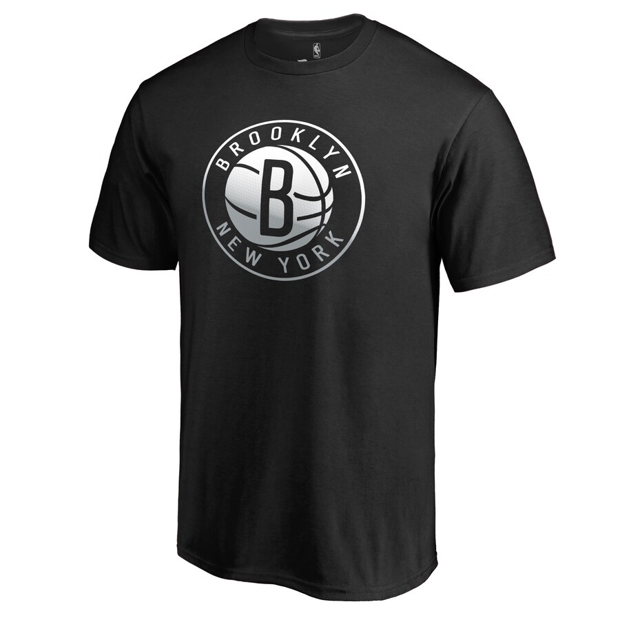 Men's Brooklyn Nets Black Gradient Logo T-Shirt