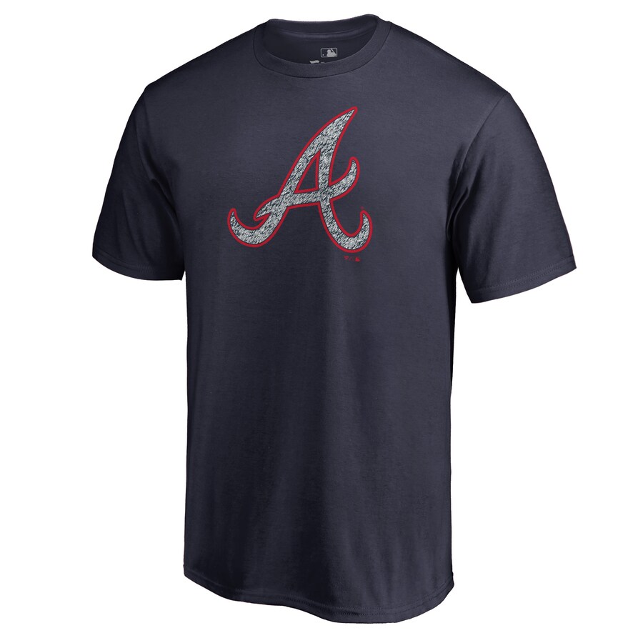 Men's Atlanta Braves Navy Static Logo T-Shirt