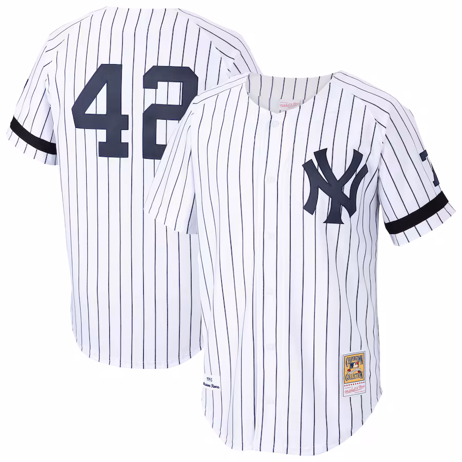 Men's New York Yankees Mariano Rivera White Cooperstown Collection 1995 Authentic Player Jersey