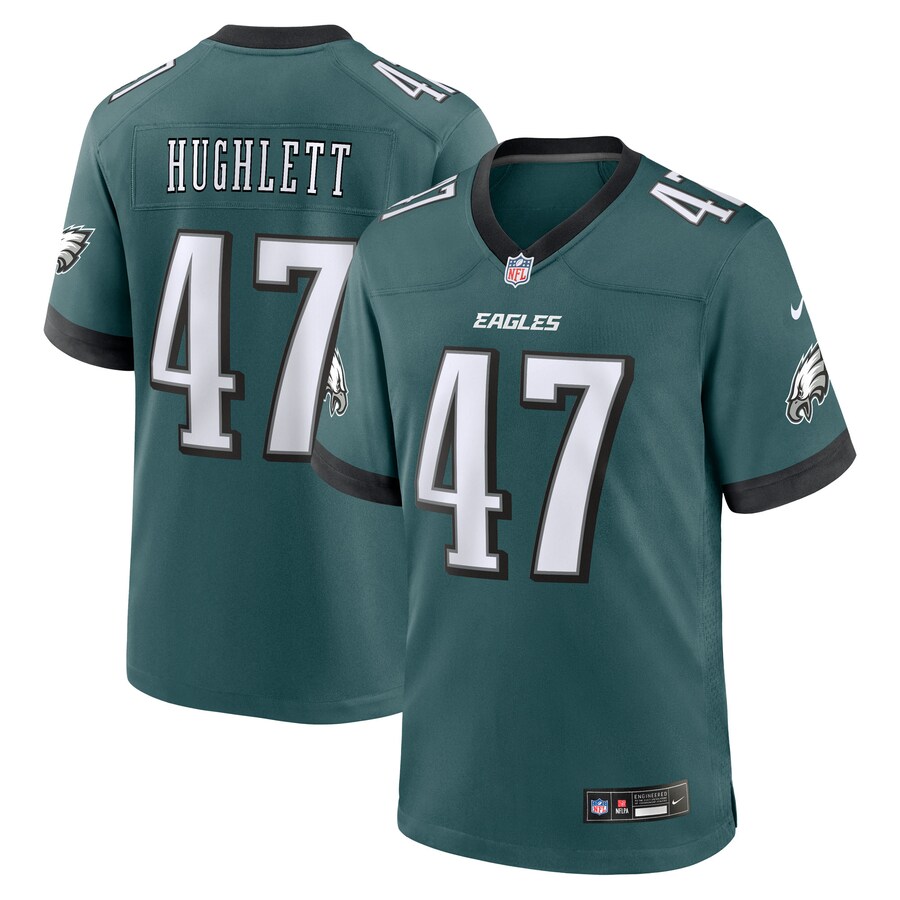 Men's Philadelphia Eagles Charley Hughlett Nike Midnight Green Team Game Jersey