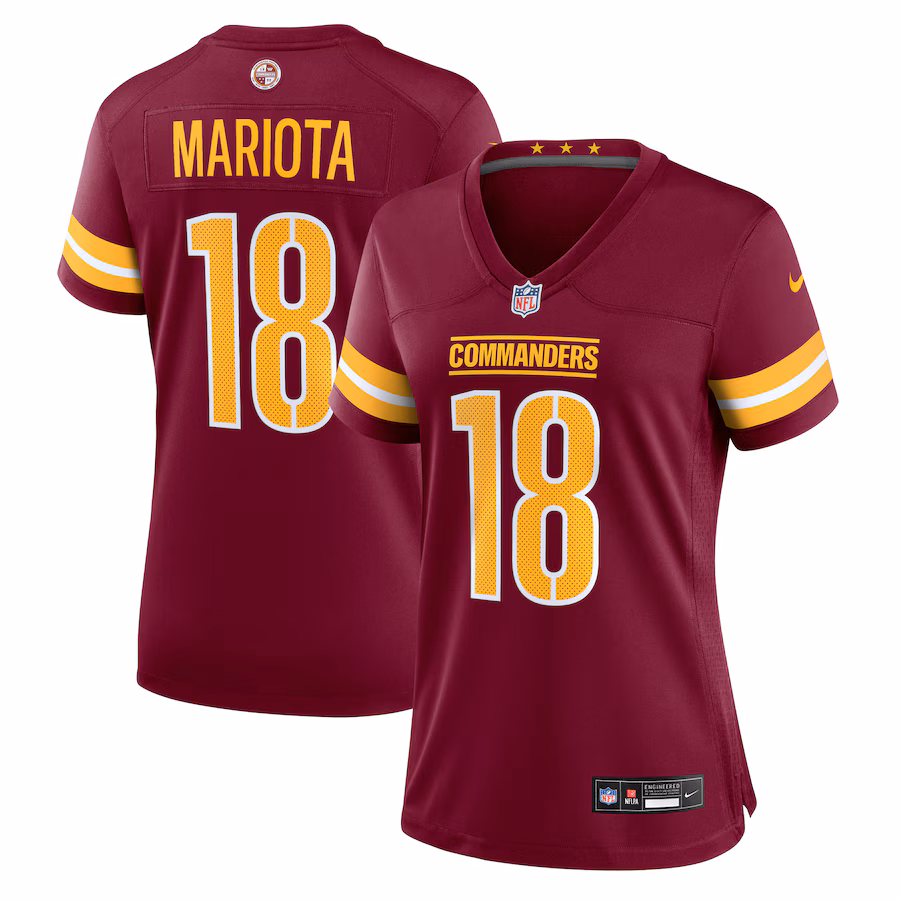 Women's Washington Commanders Marcus Mariota Nike Burgundy Team Game Jersey