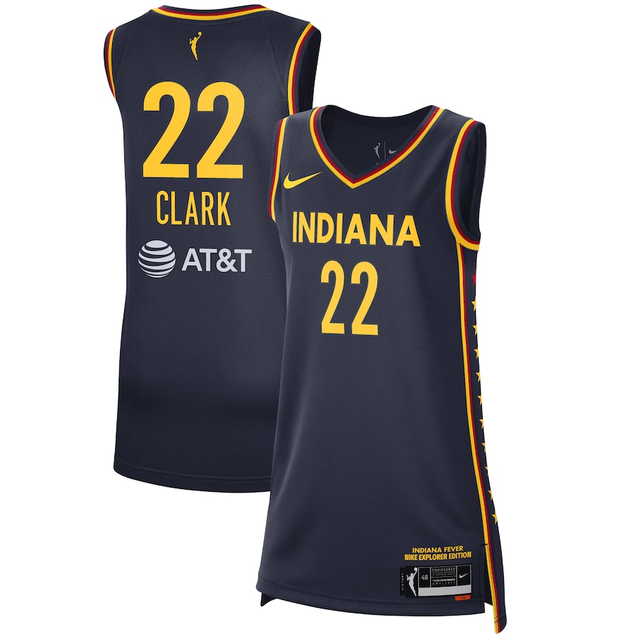 Unisex Indiana Fever Caitlin Clark Nike Navy 2024 WNBA Draft Explorer Edition Victory Player Jersey