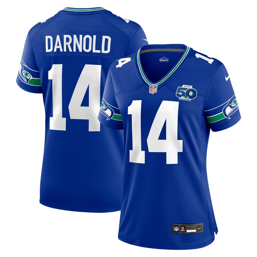 Women's Seattle Seahawks Sam Darnold Nike Royal Alternate 2 50th Season Game Jersey