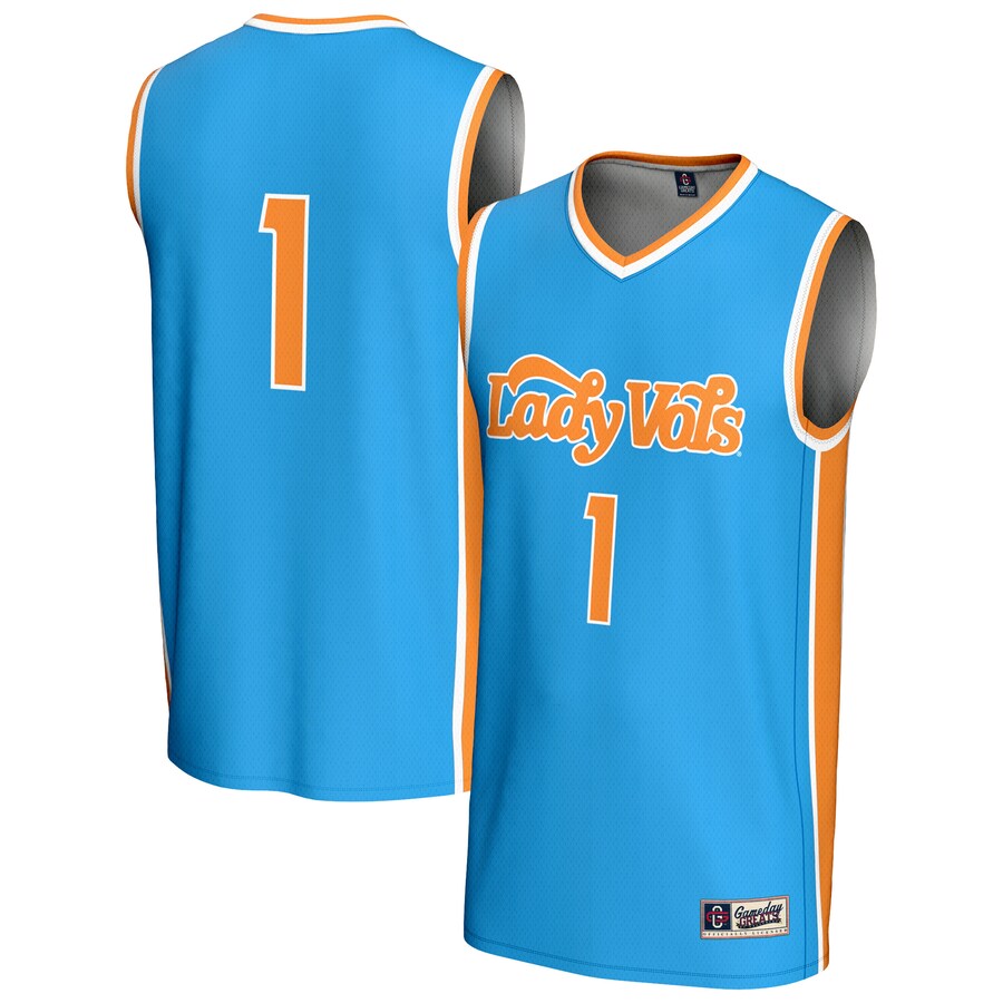 Unisex GameDay Greats #1 Blue Tennessee Volunteers Lightweight Women's Basketball Fashion Jersey