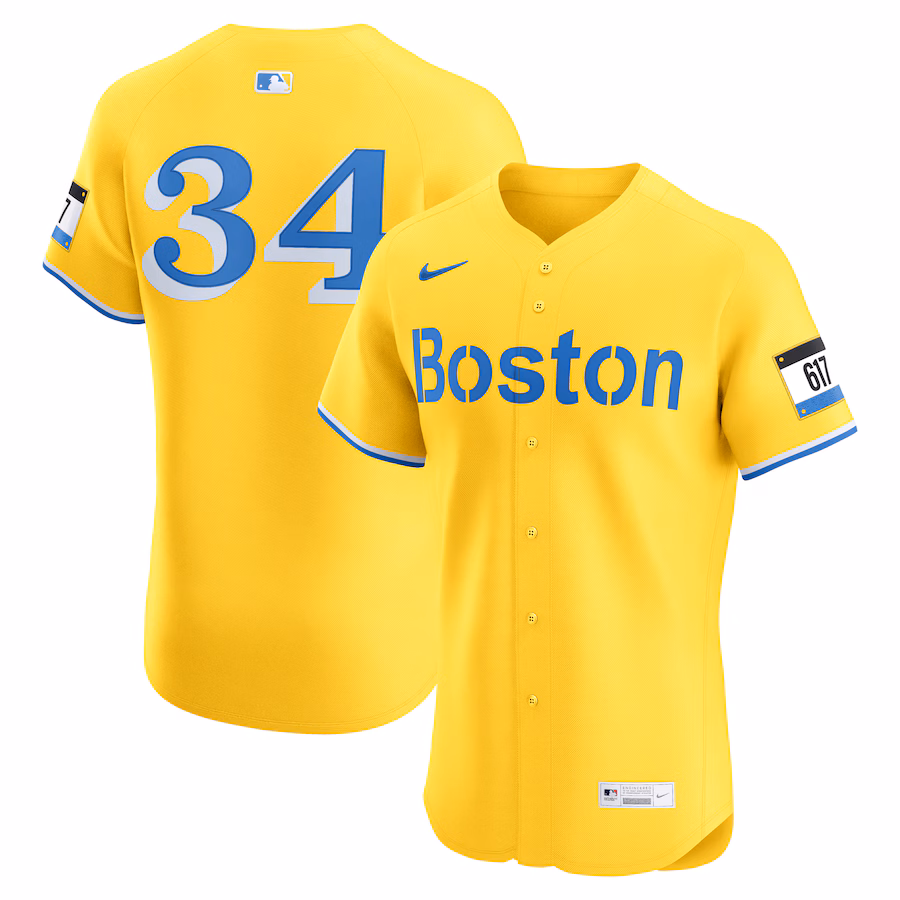 Men's Boston Red Sox David Ortiz Nike Gold City Connect Elite Jersey