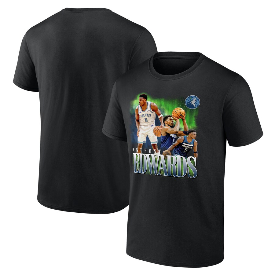 Men's Minnesota Timberwolves Anthony Edwards Black Notorious 3.0 Player T-Shirt
