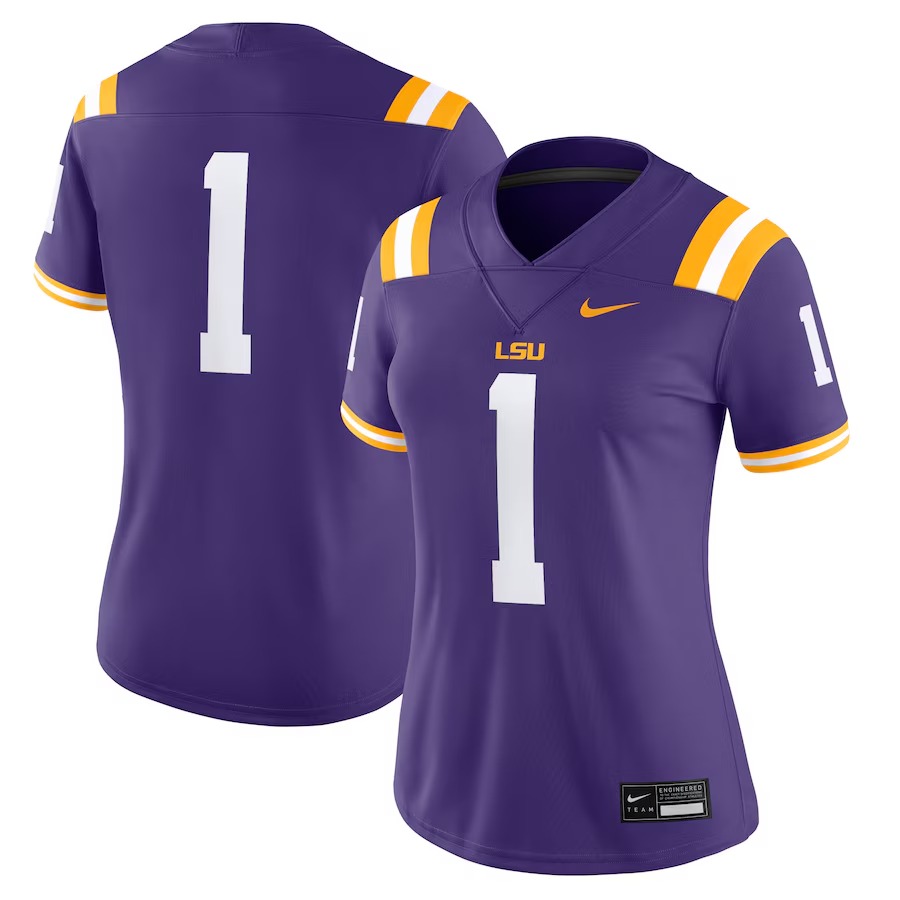 #1 LSU Tigers Nike Women's Game Jersey - Purple