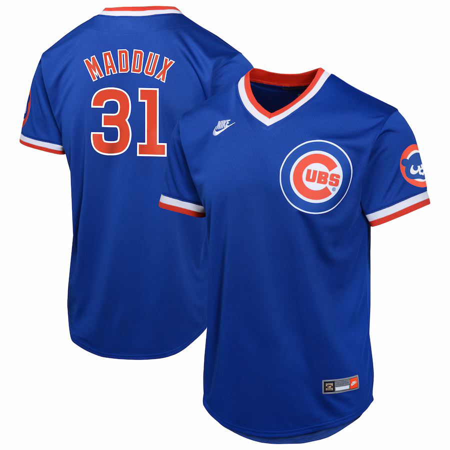 Youth Chicago Cubs Greg Maddux Nike Royal Cooperstown Collection Limited Jersey