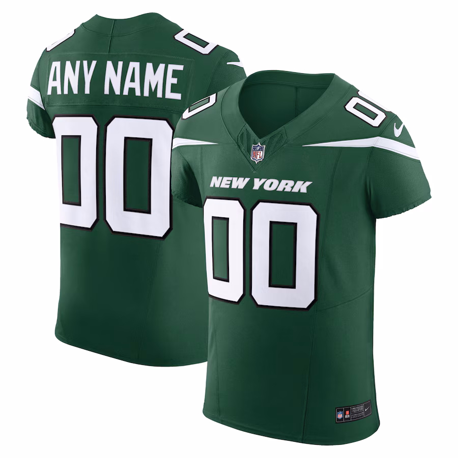 Men's New York Jets Nike Gotham Green Vapor F.U.S.E. Elite Custom Jersey