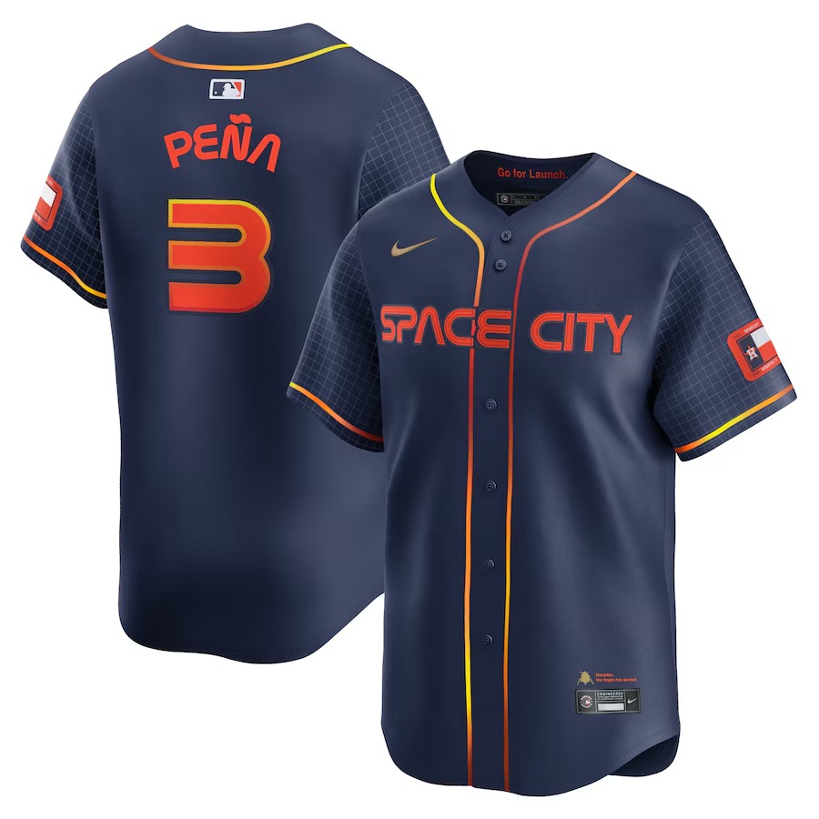 Men's Houston Astros Jeremy Peña Nike Navy City Connect Limited Player Jersey