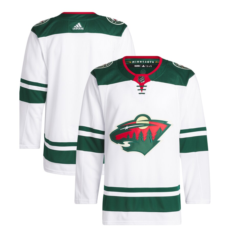 Men's Minnesota Wild  adidas White Away Primegreen Authentic Pro Jersey