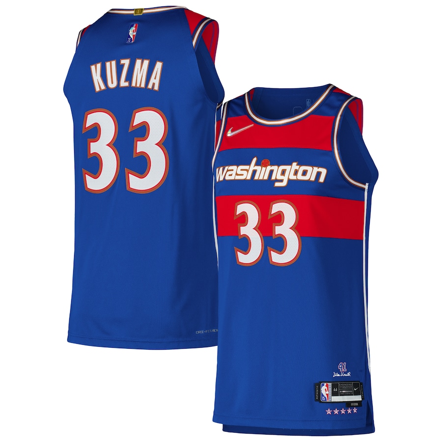 Men's Washington Wizards Kyle Kuzma Nike Royal Authentic Player Jersey - City Edition