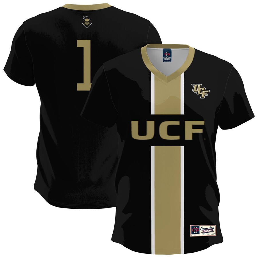 Men's GameDay Greats  Black UCF Knights Lightweight Soccer Fashion Jersey
