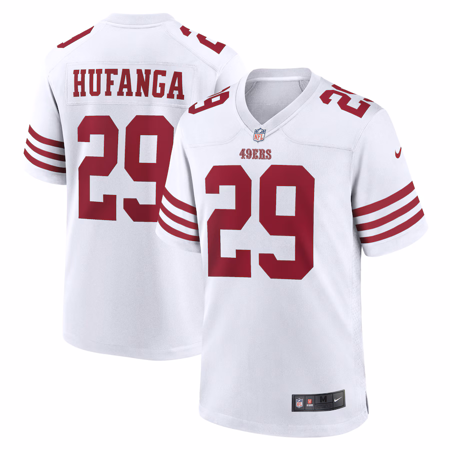 Men's San Francisco 49ers Talanoa Hufanga Nike White Away Game Player Jersey