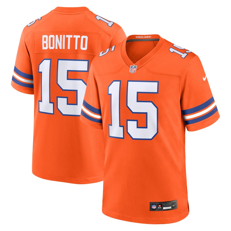 Men's Denver Broncos Nik Bonitto Nike Orange Alternate 2 Mile High Collection 1977 Throwback Game Jersey