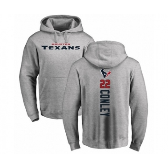 Football Houston Texans #22 Gareon Conley Ash Backer Pullover Hoodie